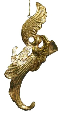 STERLING 5.5 Inch Resin Antique Gold Angel - Herald