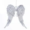 Kurt Adler White With Silver Glitter Angel Wings Acrylic Ornament - Dark -Country Christmas Loft lfst5cmgdadrna11rnnq