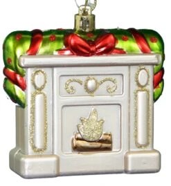 3 Inch Holiday Fireplace Ornament
