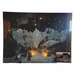 Lighted Canvas Backdrop - 30" X 22" - Mountain Landscape -Country Christmas Loft lmm8tczd6ptgklemofno
