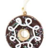 Kurt Adler Foam Donut Ornament - Chocolate With Swirls