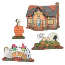 Department 56 Trick Or Treat Lane - Peanuts - 4 Piece Set -Country Christmas Loft lqvbq3s2scrxdiwoprur