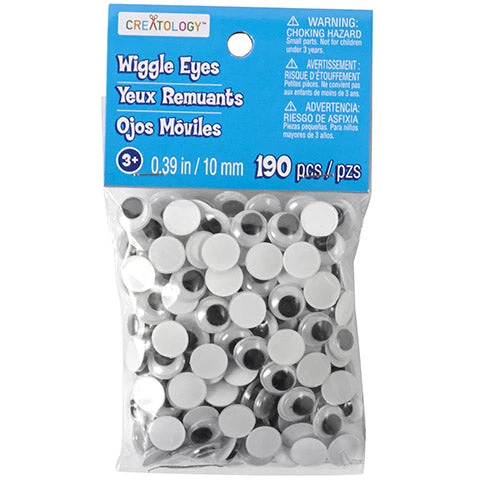 Flat Back Wiggle Eyes 190 Piece Pack 3 Flat Back Wiggle Eyes 190 Piece Pack