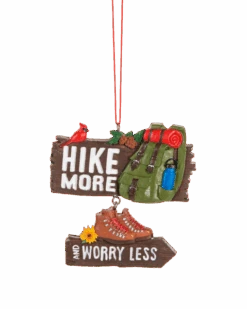 Hiking Ornament - Hike More And Worry Less