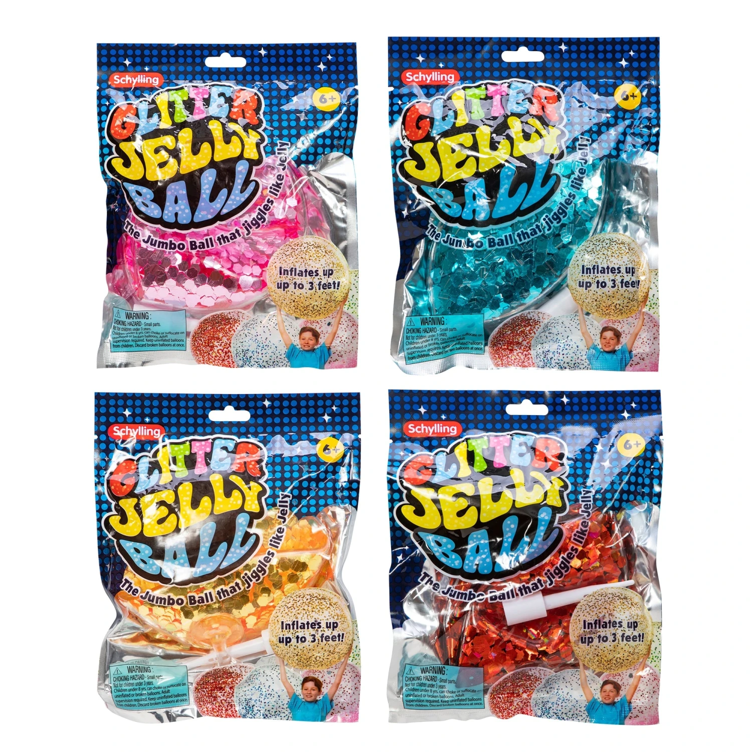 SCHYLLING Jumbo Glitter Jelly Ball - 3 SCHYLLING Jumbo Glitter Jelly Ball -