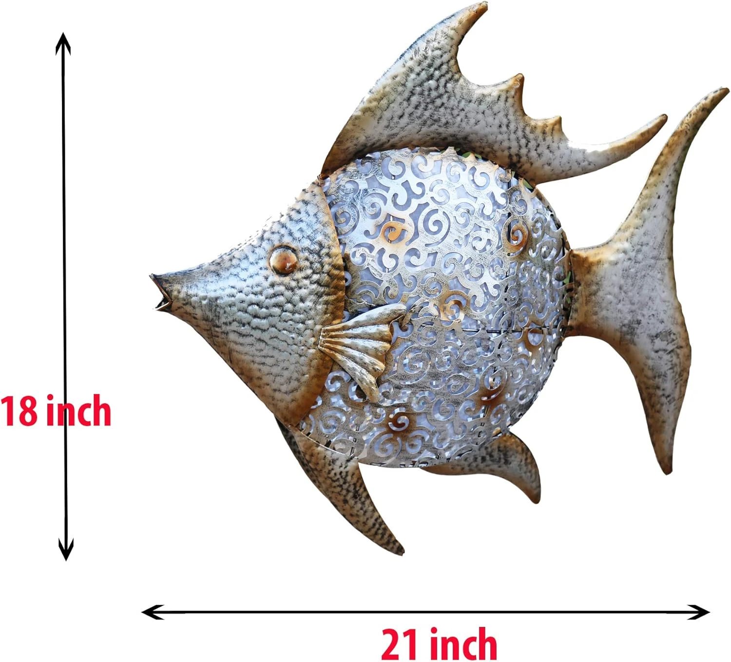 Bronze Metal LED Light Outdoor Decorative Lantern - Silver 4 Bronze Metal LED Light Outdoor Decorative Lantern - Silver - Image 2