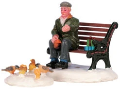 Lemax Feeding The Pigeons - 2 Piece Set -Country Christmas Loft m3yp45iefwrmr7oc1ikz