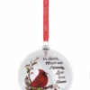 Cardinal Ball Ornament - Love Lives Forever