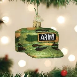 Army Cap Glass Ornament 9 Army Cap Glass Ornament -Country Christmas Loft mjjaedrdmnj5x2bcxlot