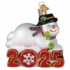 2025 Snowman Ornament Glass Ornament