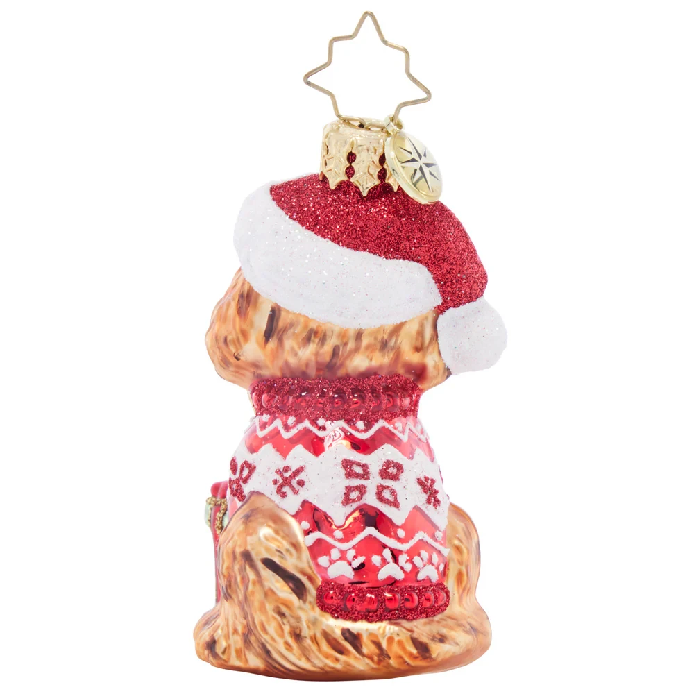 Christopher Radko Little Gem Glass Ornament - Festive Furry Friend 5 Christopher Radko Little Gem Glass Ornament - Festive Furry Friend - Image 3