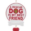 Kurt Adler Rescue Dog Sign Ornament - My Best Friend -Country Christmas Loft mq5do3w9b4h47caohvkn
