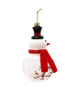 Kurt Adler Glass Snowman With Chickadee Ornaments -Country Christmas Loft mxul0etmleewtgbmiyxd