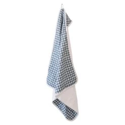 Lulujo Hooded Towel – Navy & Gingham -Country Christmas Loft my93d9zccnfpibfnwbqx
