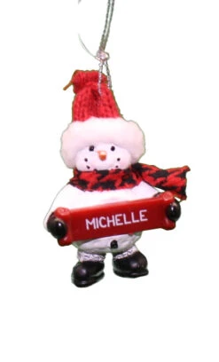 Cozy Snowman Ornament (Letters G - R) - -Country Christmas Loft myfdp2cfiqdbuimhnnya