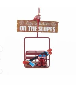 Kurt Adler Life Is Better Ski Lift Ornament