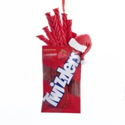 Kurt Adler Hershey's Twizzlers With Santa Hat Ornament