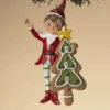 Vintage Style Elf Ornament - Christmas Cookie