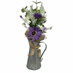 Daisy Flower In Metal Watering Can - 18" - -Country Christmas Loft nitmb6xrsmcwivvjjtiv