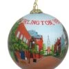 Hand Painted Glass Globe Ornament - Burlington Church Street Daytime