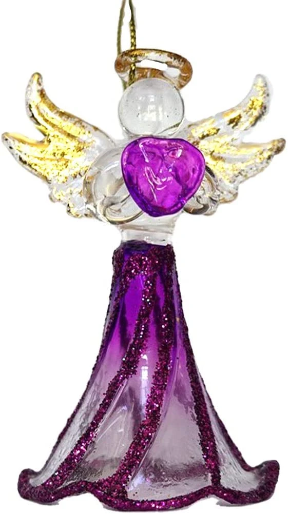 Kurt Adler Crystal Birthstone Angel Ornament - February 3 Kurt Adler Crystal Birthstone Angel Ornament - February