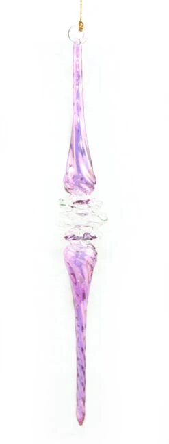 Elegant Stacked Egyptian Glass Icicle - Purple
