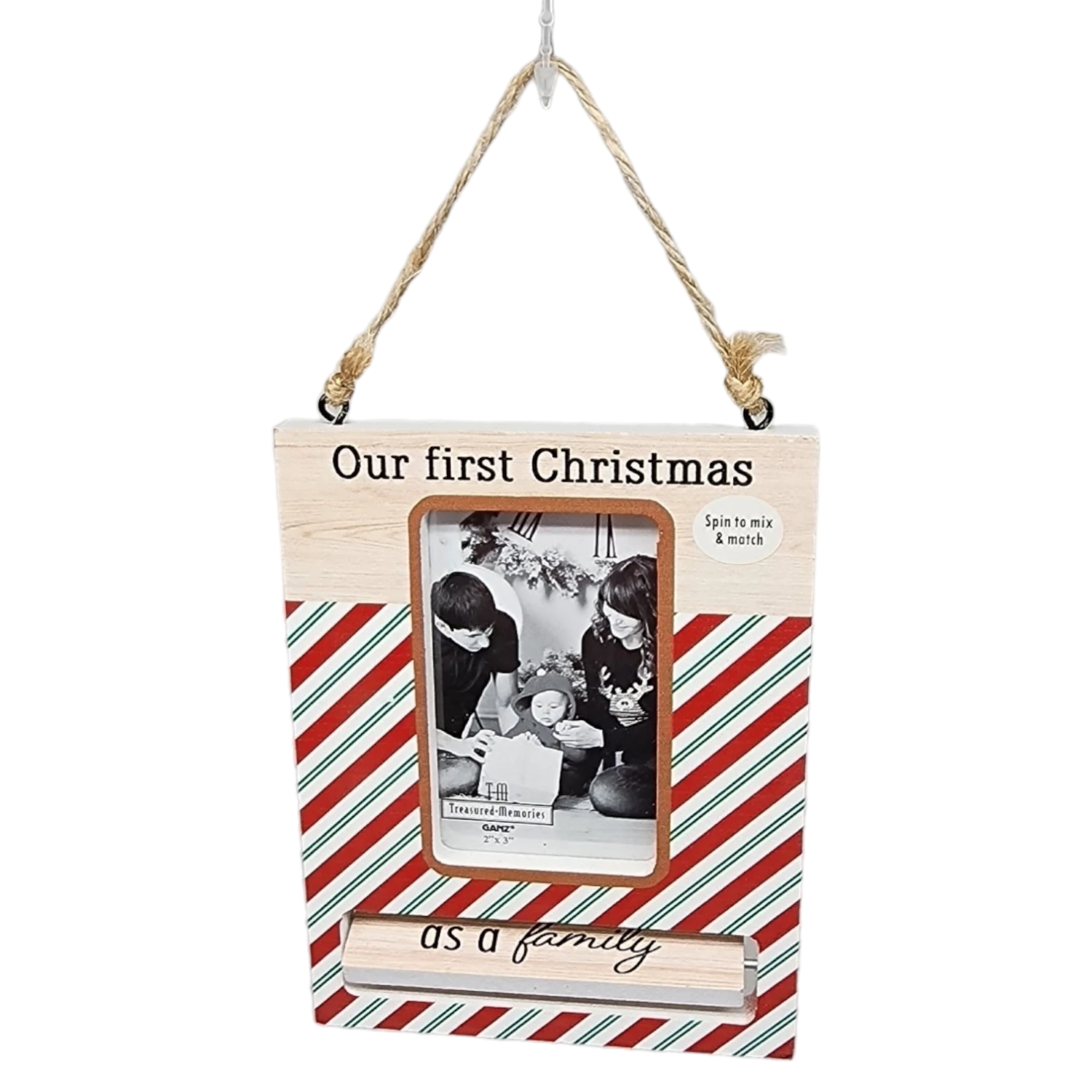 Spinning Frame Ornament - Our First Christmas 5 Spinning Frame Ornament - Our First Christmas - Image 3