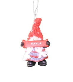 Personalized Gnome Ornament (Letters J-P) - Kayla
