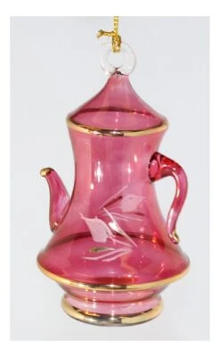 Gold Rimmed Teapot Solid - Red Small -Country Christmas Loft nyjksvpzaszhrdvkx5os