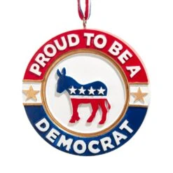Kurt Adler Proud To Be A Democrat - Disc Ornament