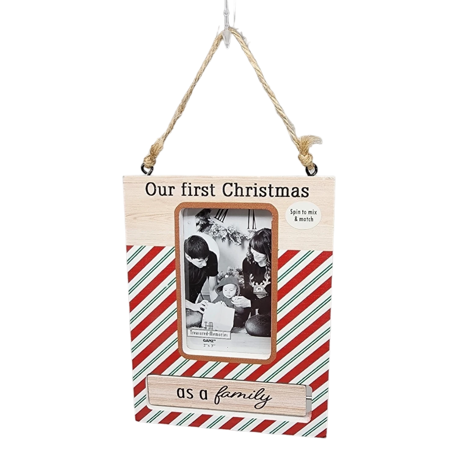 Spinning Frame Ornament - Our First Christmas 4 Spinning Frame Ornament - Our First Christmas - Image 2