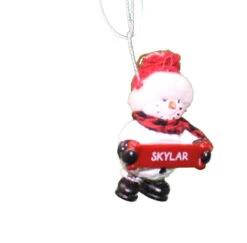 Cozy Snowman Ornament (Letters S - Z) - -Country Christmas Loft o1mf4zp5olq2kwra7iey
