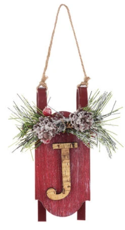 Monogram Sled Ornament - -Country Christmas Loft oamu2n64xedfgaactqd0