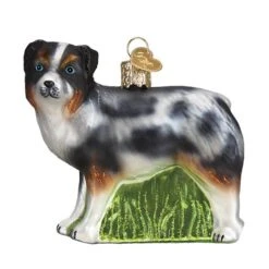 Australian Shepherd Glass Ornament