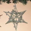 Wire Starburst Snowflake Ornament - Silver