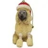 Kurt Adler Dog In A Santa Hat Ornament - Poodle