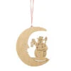 Wooden Holiday Icon Ornament - Crescent Moon - Snowman -Country Christmas Loft oim2geqlxajtdmbubqbv