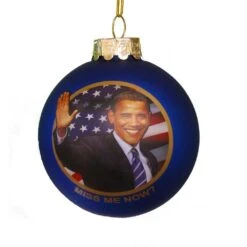 Kurt Adler Obama Miss Me Now Glass Ball Ornament -Country Christmas Loft okfo36agq9nn4g4jzsbc