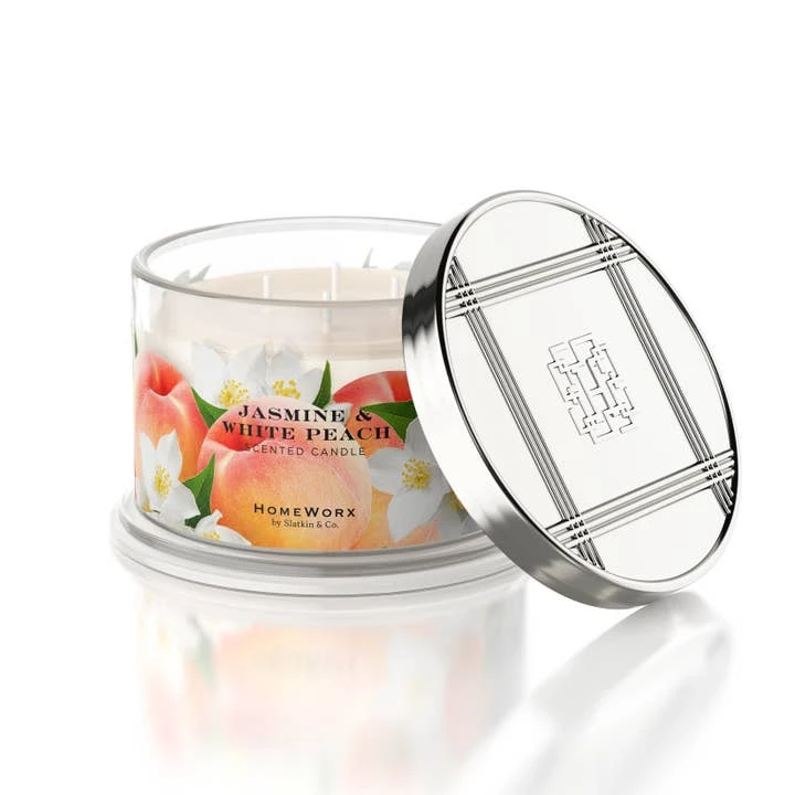 Jasmine & White Peach 18-oz 4-Wick Candle 4 Jasmine & White Peach 18-oz 4-Wick Candle - Image 2