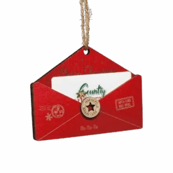 Wooden Letter To Santa Ornament - Red -Country Christmas Loft oqvgxj8yzrar7cjmekik