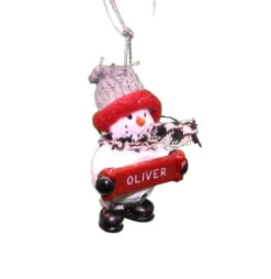 Cozy Snowman Ornament (Letters G - R) - -Country Christmas Loft orcnrw3htvwkj4ro4xve
