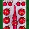 Christmas By Krebs Mini Trimsets With Topper - Red -Country Christmas Loft owveh9o4y3nkyzdeq0iy