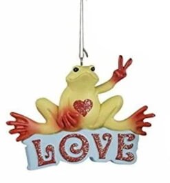 Kurt Adler Peace Frog Ornament - Faith -Country Christmas Loft owvtgalabejv9so2fbbt
