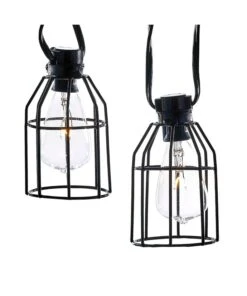 Kurt Adler UL 10-Light Iron Cage C7 Edison Style Light Set -Country Christmas Loft oyjtsajpfbtcuduaa6pg