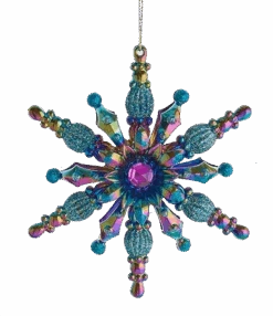 Kurt Adler Peacock Snowflake Ornament- -Country Christmas Loft oyk0zvempfynapceu2kh