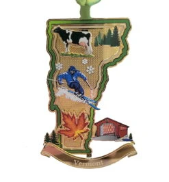 State Of Vermont Ornament -Country Christmas Loft oylkdeubeyt916vixcol