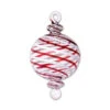 Peppermint Striped Ball Glass Ornament