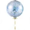 Gold Etched Glass Globe With Dangles - Blue -Country Christmas Loft pedoaxhfcq2dbuncg5j2