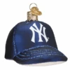 New York Yankees Baseball Cap Glass Ornament -Country Christmas Loft pm0jwhsek1mqwahociuq