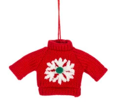 Knit Christmas Sweater Ornament - -Country Christmas Loft prycq27qhujgkphtys63